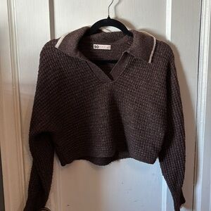 Cropped collared sweater size XS